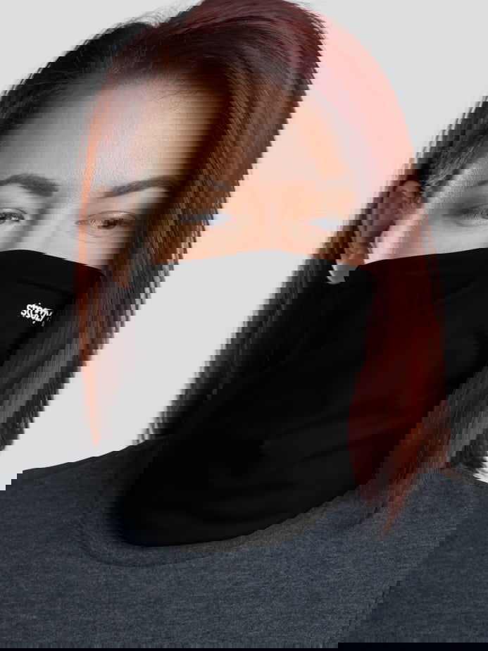 Black Snowboarding Makes Me Happy Neck Gaiter - STEEZY Clothing