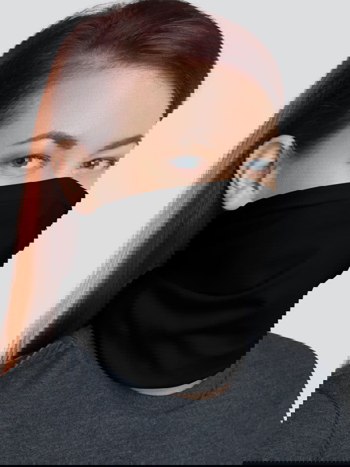 Black Snowboarding Makes Me Happy Neck Gaiter - STEEZY Clothing