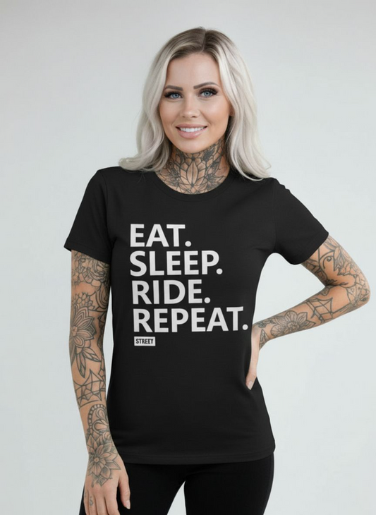 Eat Sleep Ride Repeat Tee
