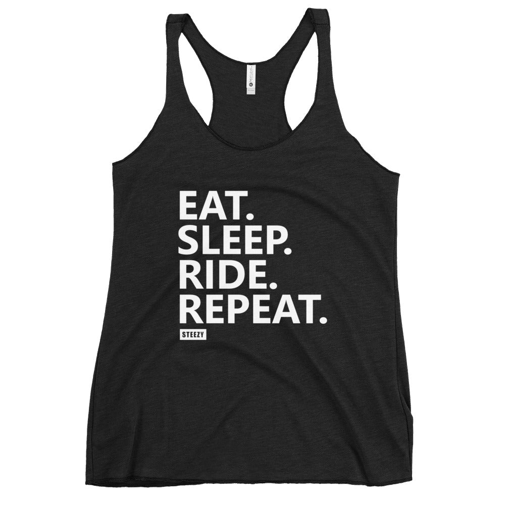 Eat Sleep Ride Repeat Racerback Tank - STEEZY Clothing