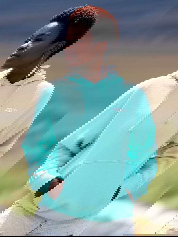 Mint Steezy Text Left Chest Hoodie (S) - STEEZY Clothing