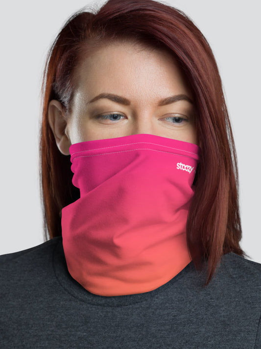 Neon Pink Fade Always Awesome Neck Gaiter - STEEZY Clothing