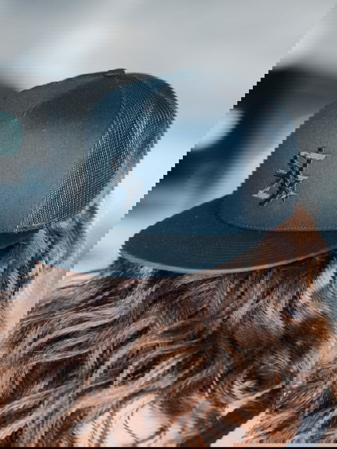 STZY Star Trucker Hat (Black/Black) - STEEZY Clothing