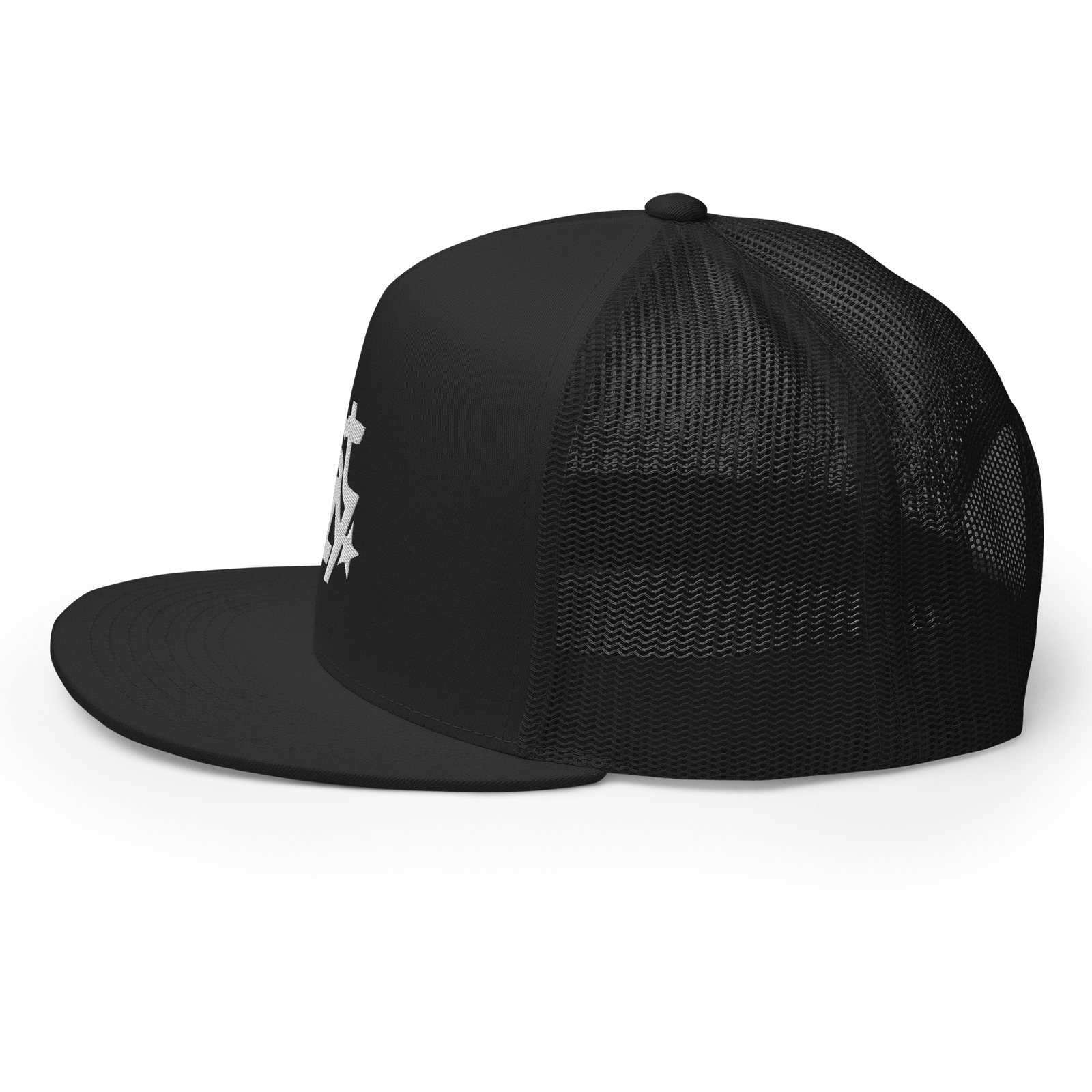 STZY Star Trucker Hat (White/Black) - STEEZY Clothing