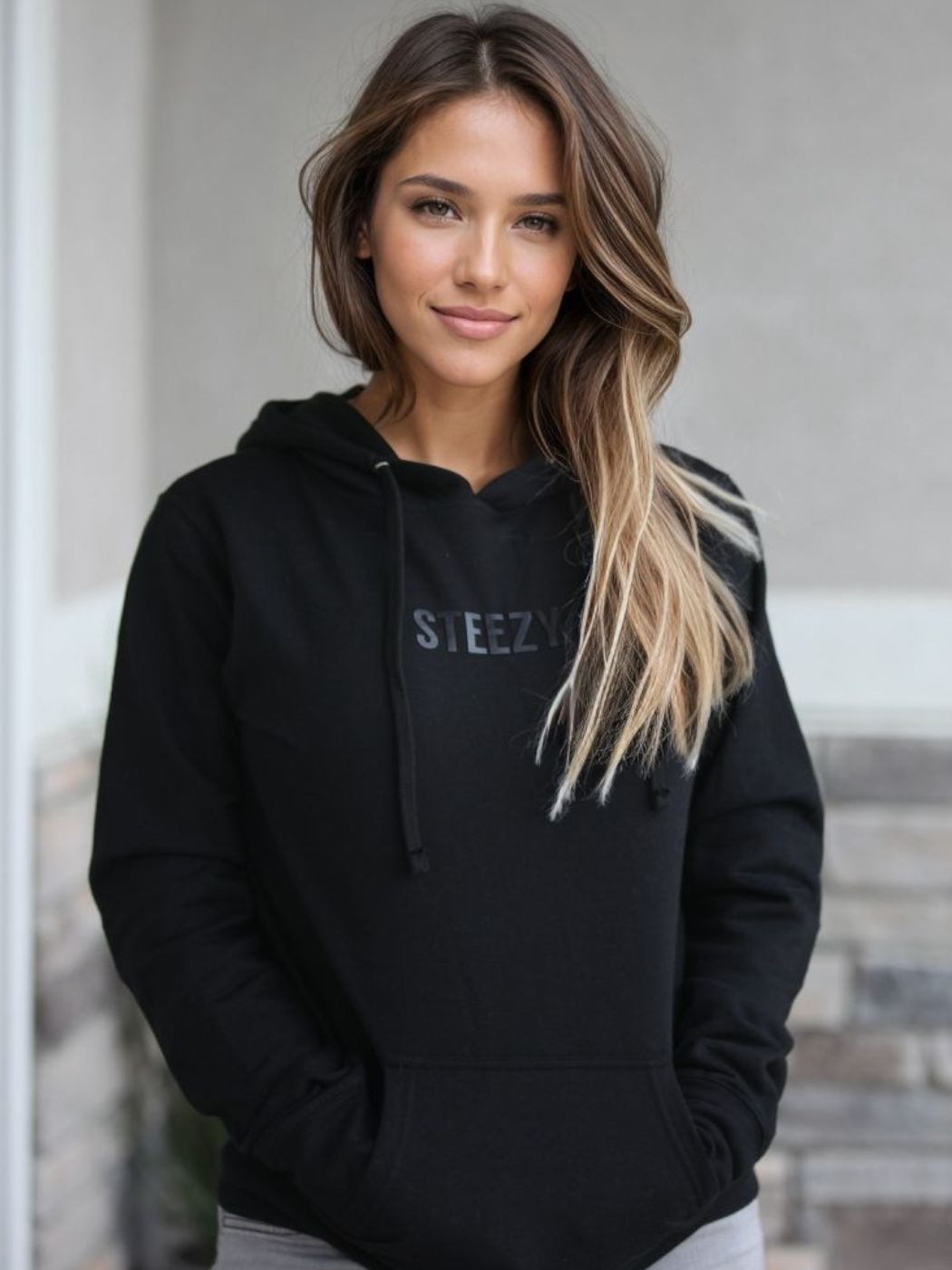 Steezy 3D Women's Lightweight Hoodie (Black) - STEEZY Clothing