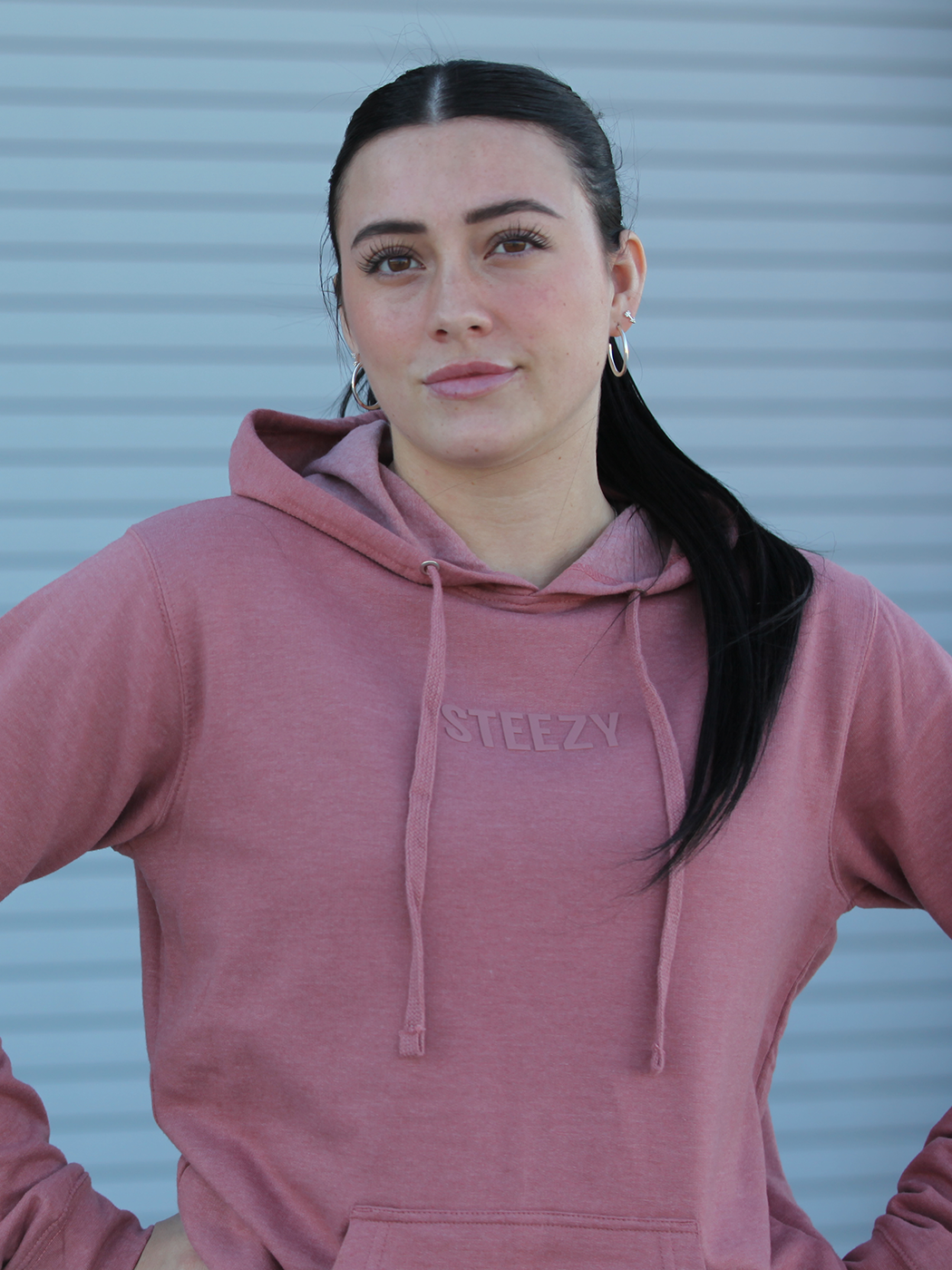 Steezy 3D Women's Lightweight Hoodie (Rose) - STEEZY Clothing