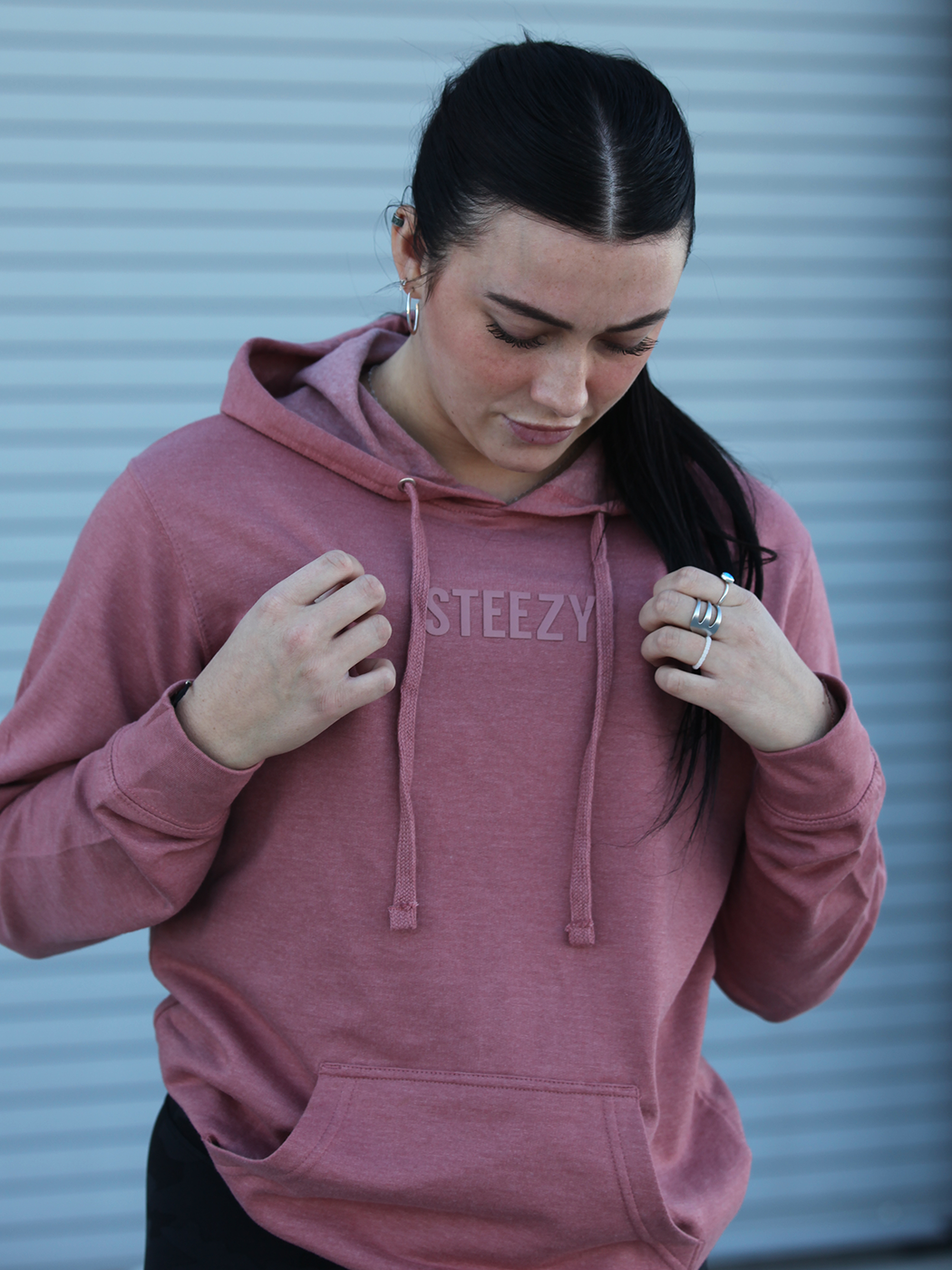 Steezy 3D Women's Lightweight Hoodie (Rose) - STEEZY Clothing