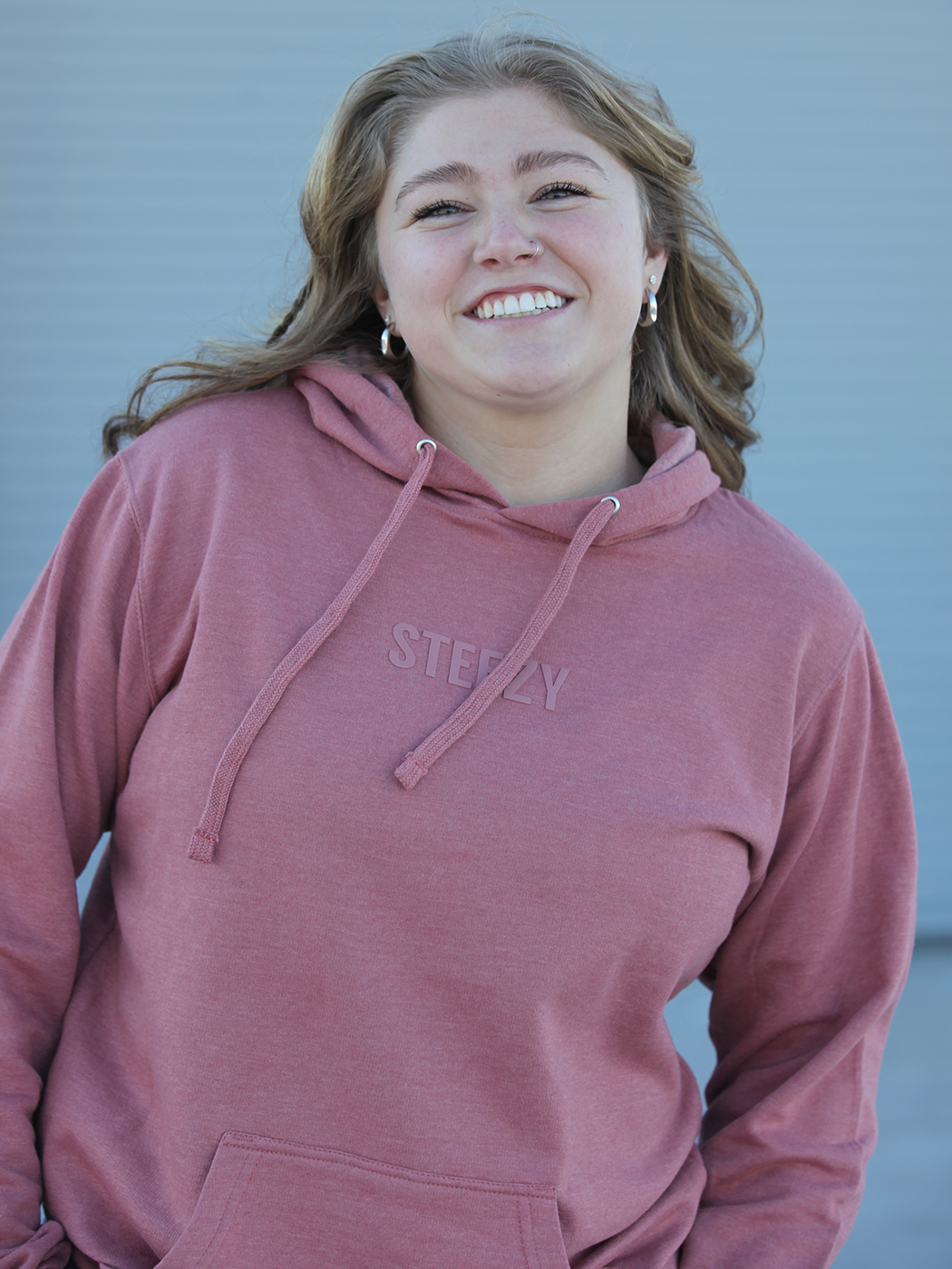 Steezy 3D Women's Lightweight Hoodie (Rose) - STEEZY Clothing