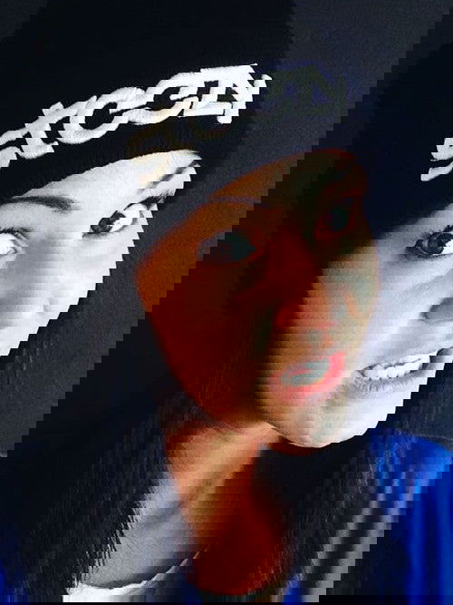 "Steezy Logo" Pom Pom Beanie (Black & White) - STEEZY Clothing