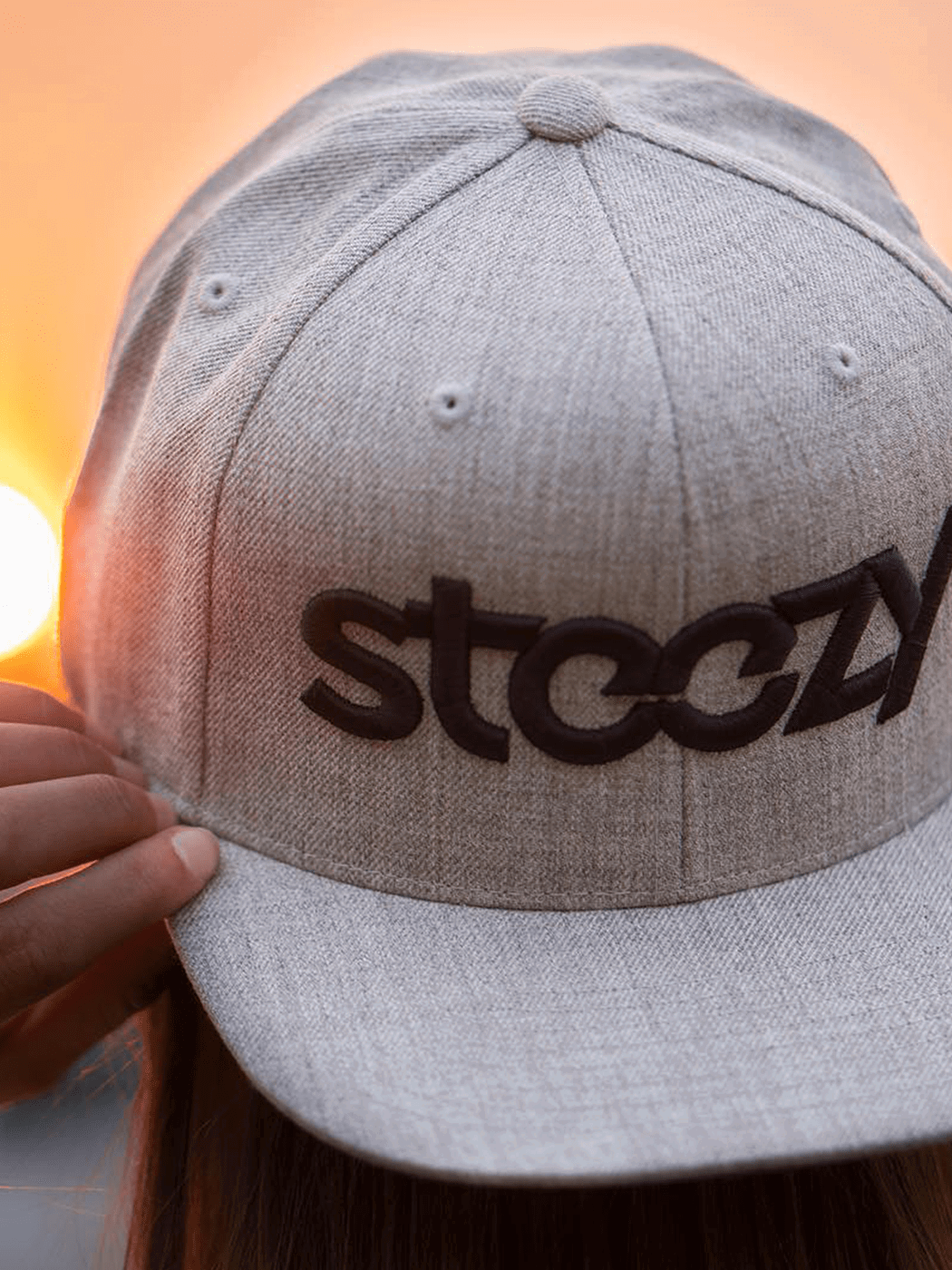 Steezy Logo Snapback Hat (Black/Gray) - STEEZY Clothing