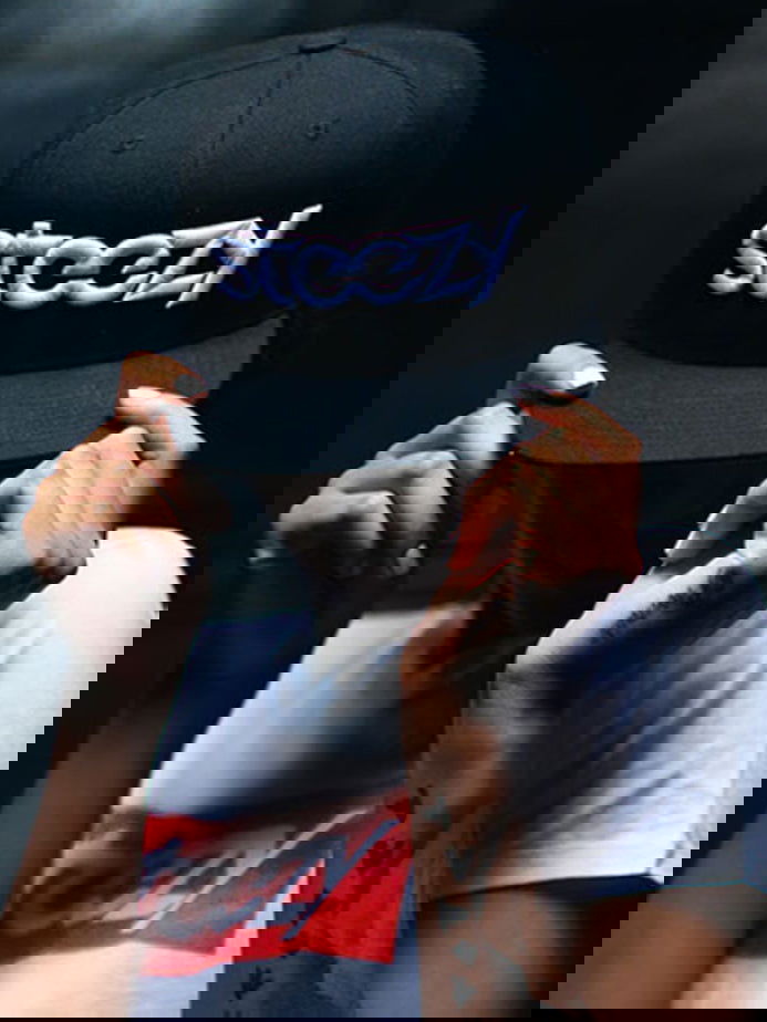 Steezy Logo Snapback Hat (White/Black) - STEEZY Clothing