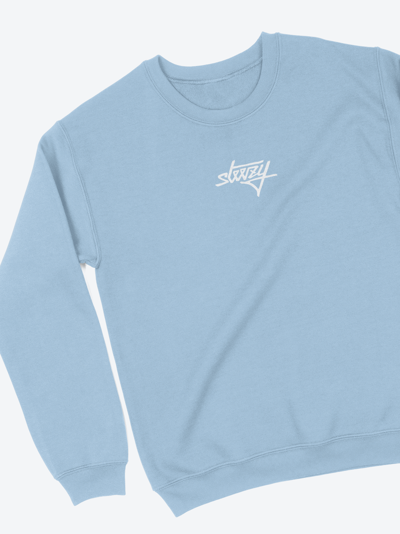 Steezy Script Center Embroidered Sweatshirt - STEEZY Clothing