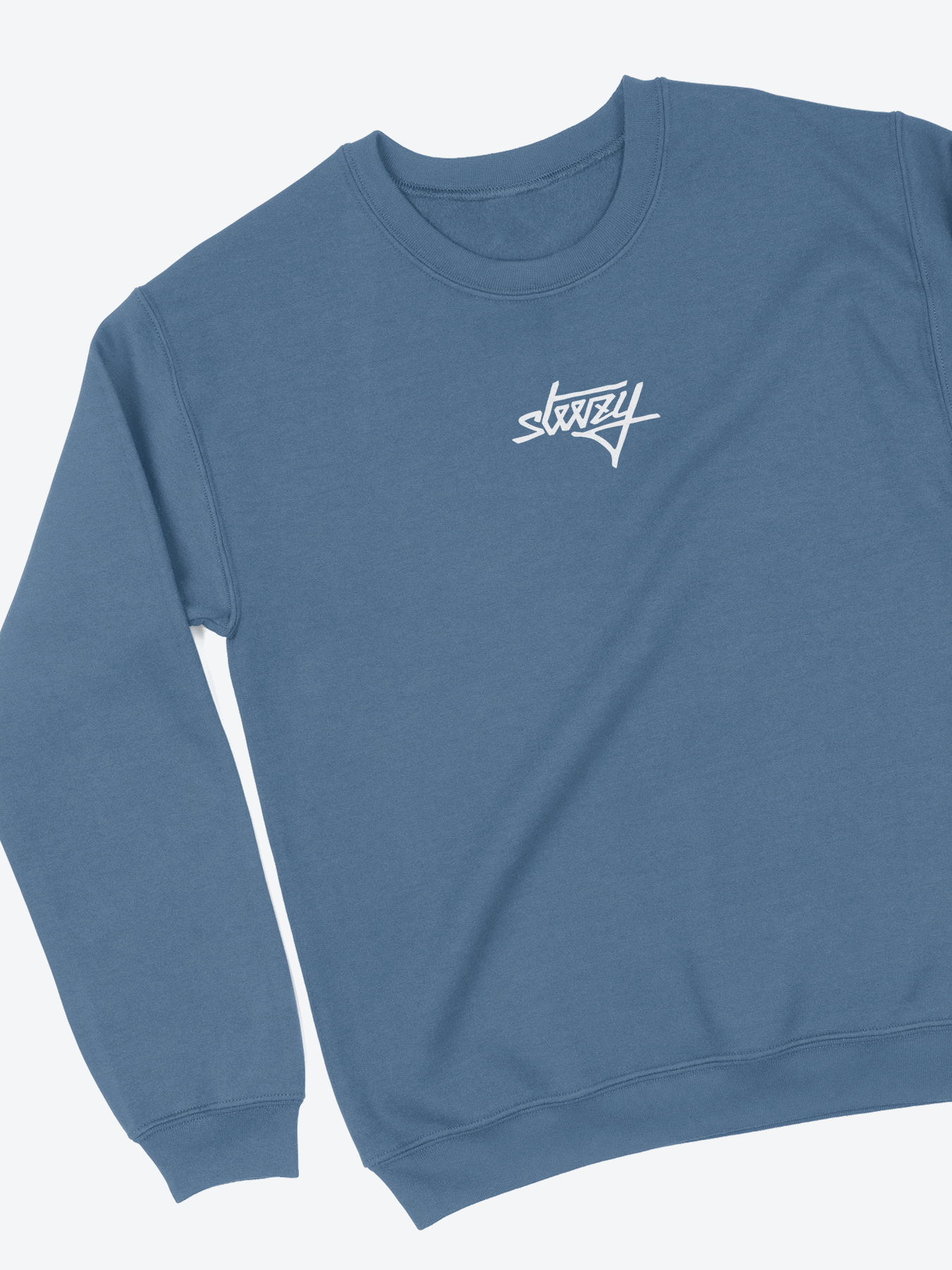 Steezy Script Center Embroidered Sweatshirt - STEEZY Clothing