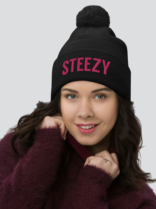 Straight Steezy Pink Pom Pom Beanie - STEEZY Clothing