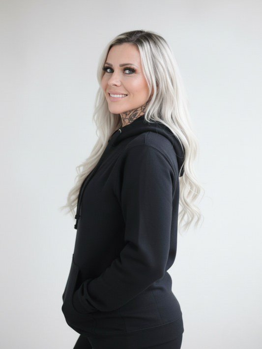 Steezy 3D Women's Lightweight Hoodie (Black)