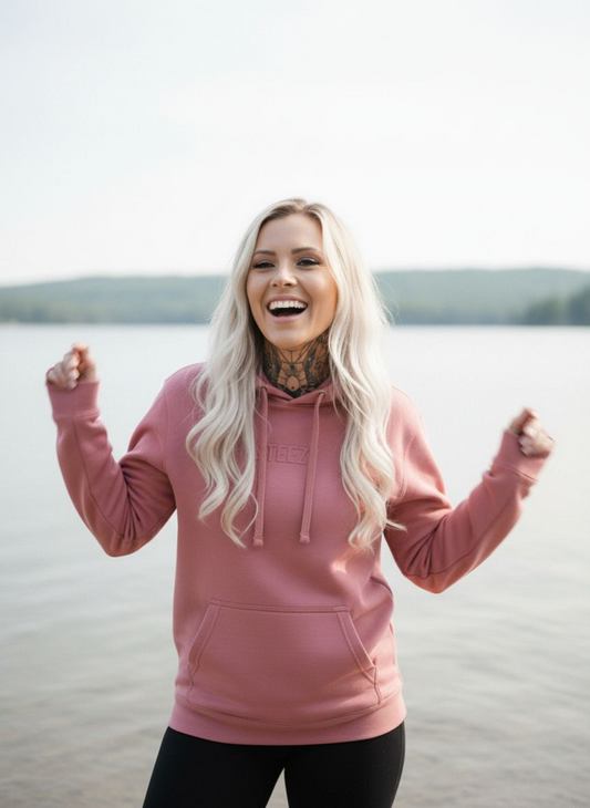 Steezy 3D Women's Lightweight Hoodie (Rose)