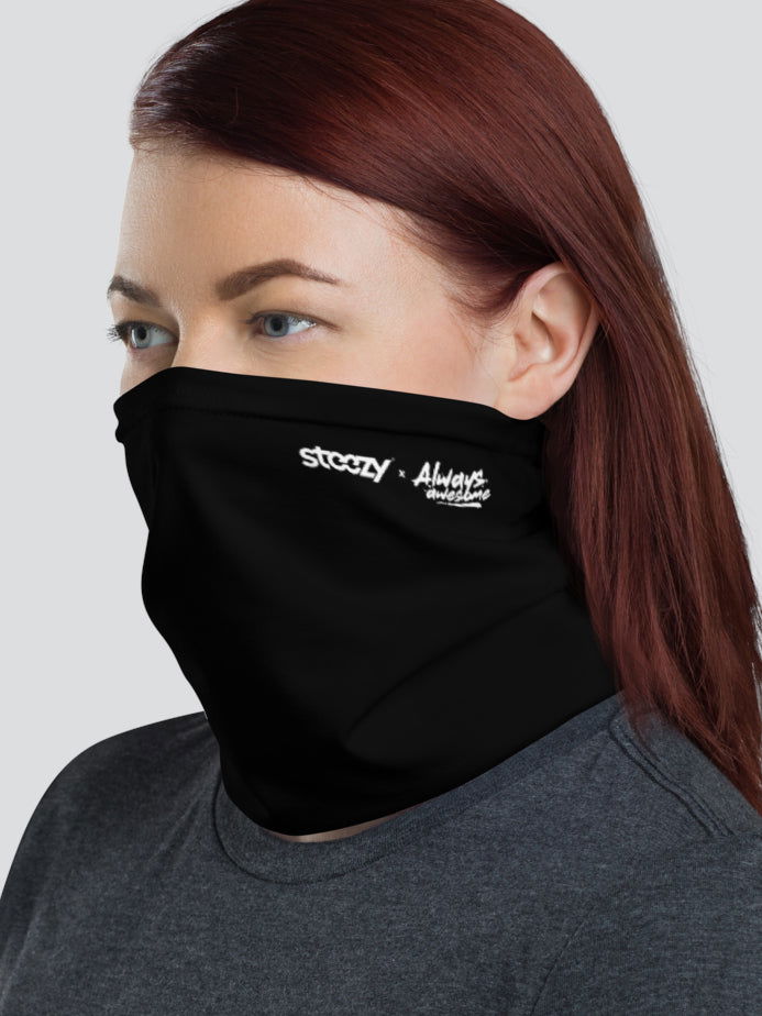 Black Always Awesome Neck Gaiter - STEEZY Clothing