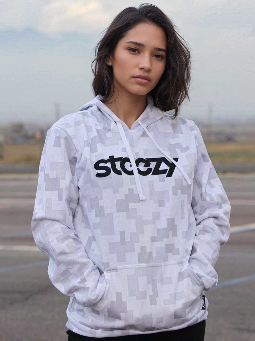 Digital Snow Camo Hoodie S