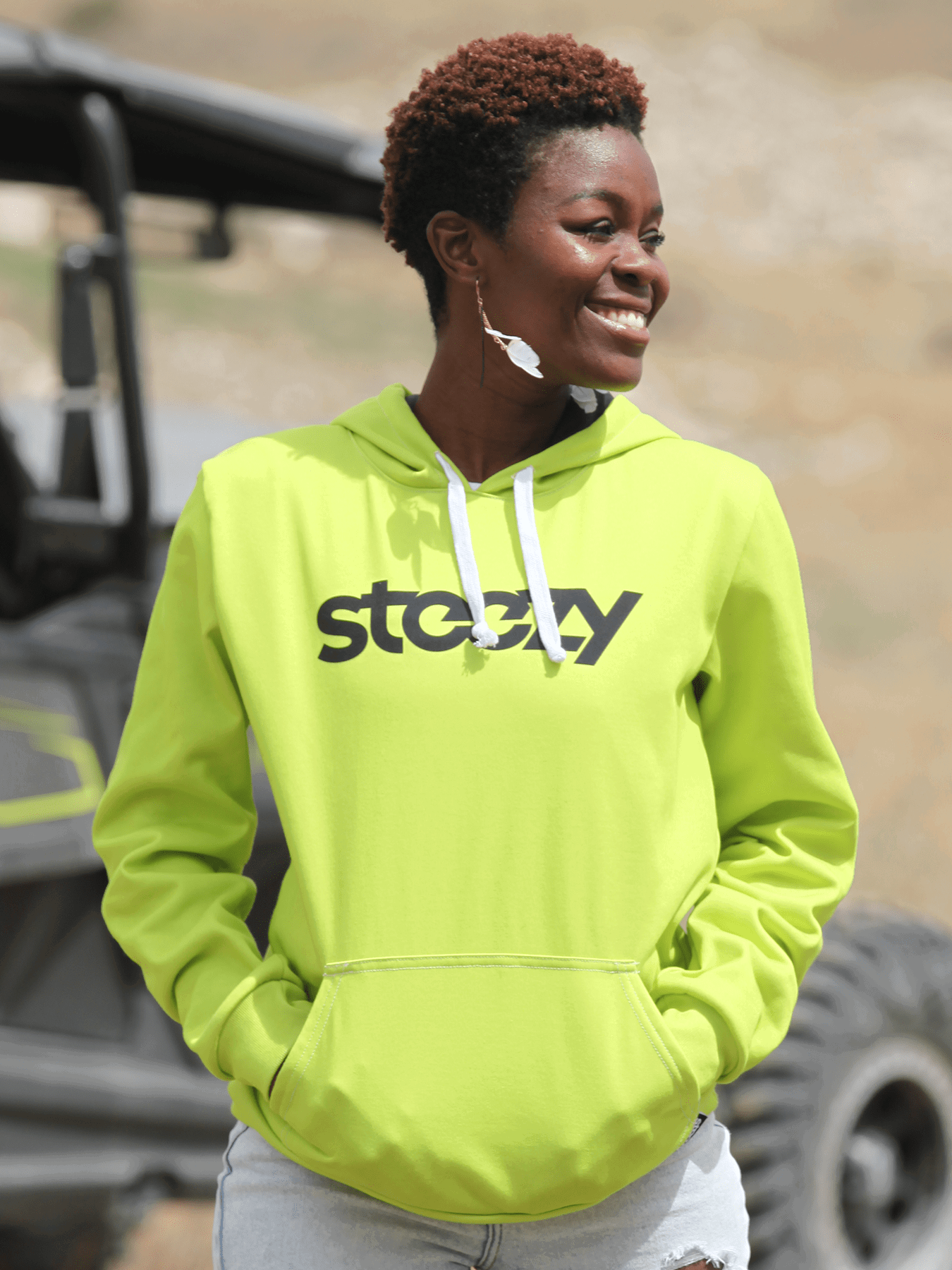 Lime green hoodie women's hotsell