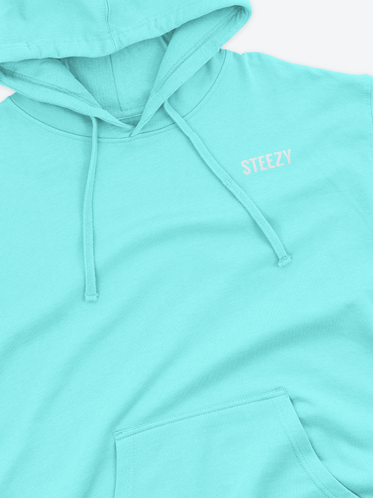 STEEZY - Mint Steezy Text Left Chest Hoodie (S) - Clothing