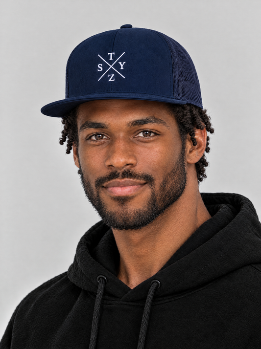 STZY X Trucker Hat (White/Navy)