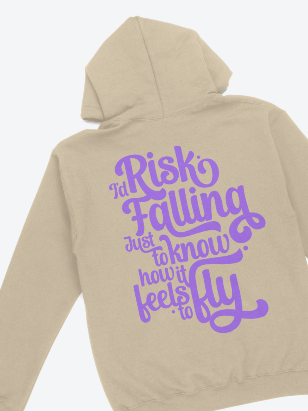 Risk Falling Hoodie (Sand/Purple) - STEEZY Clothing