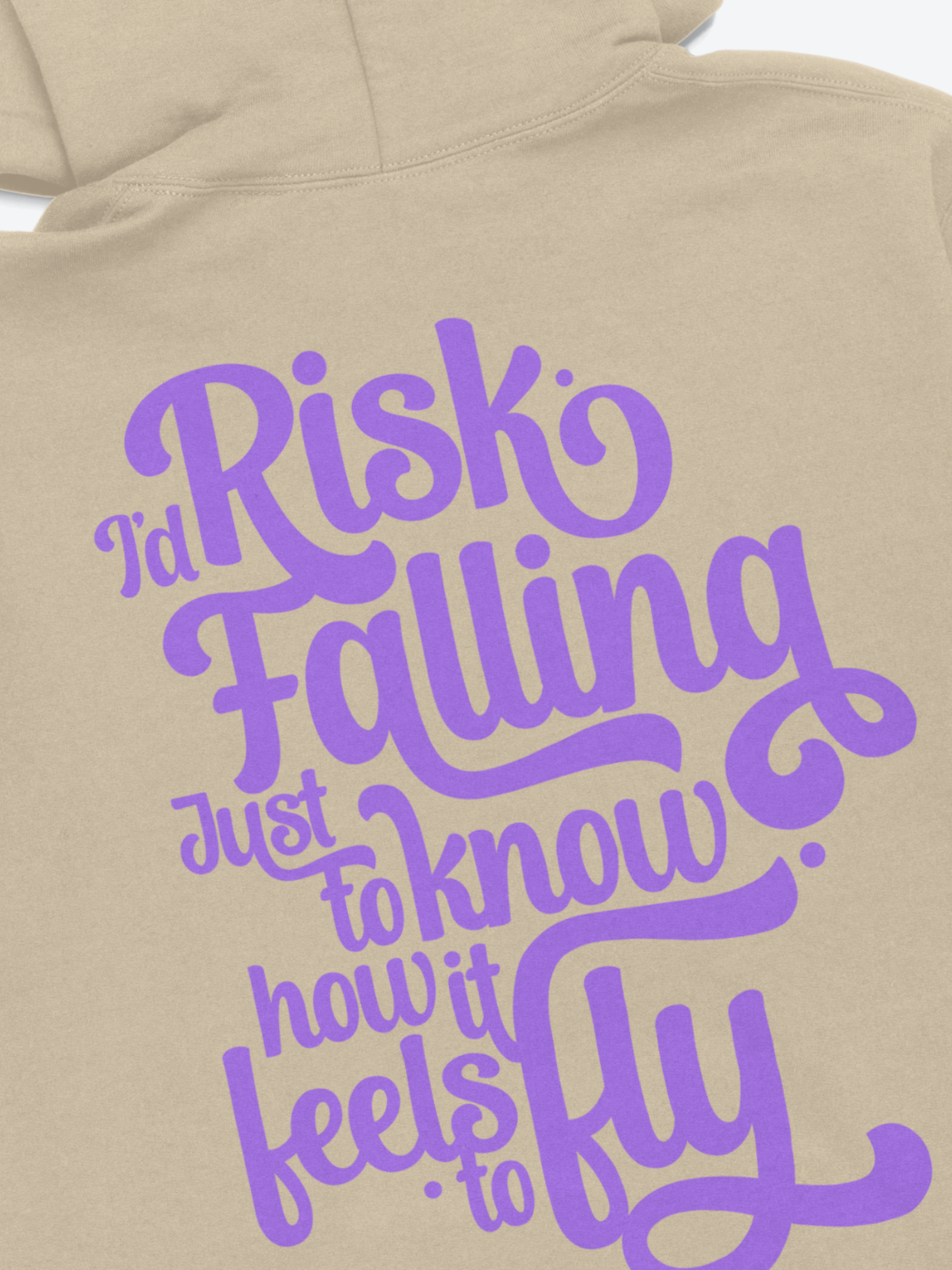 Risk Falling Hoodie (Sand/Purple) - STEEZY Clothing