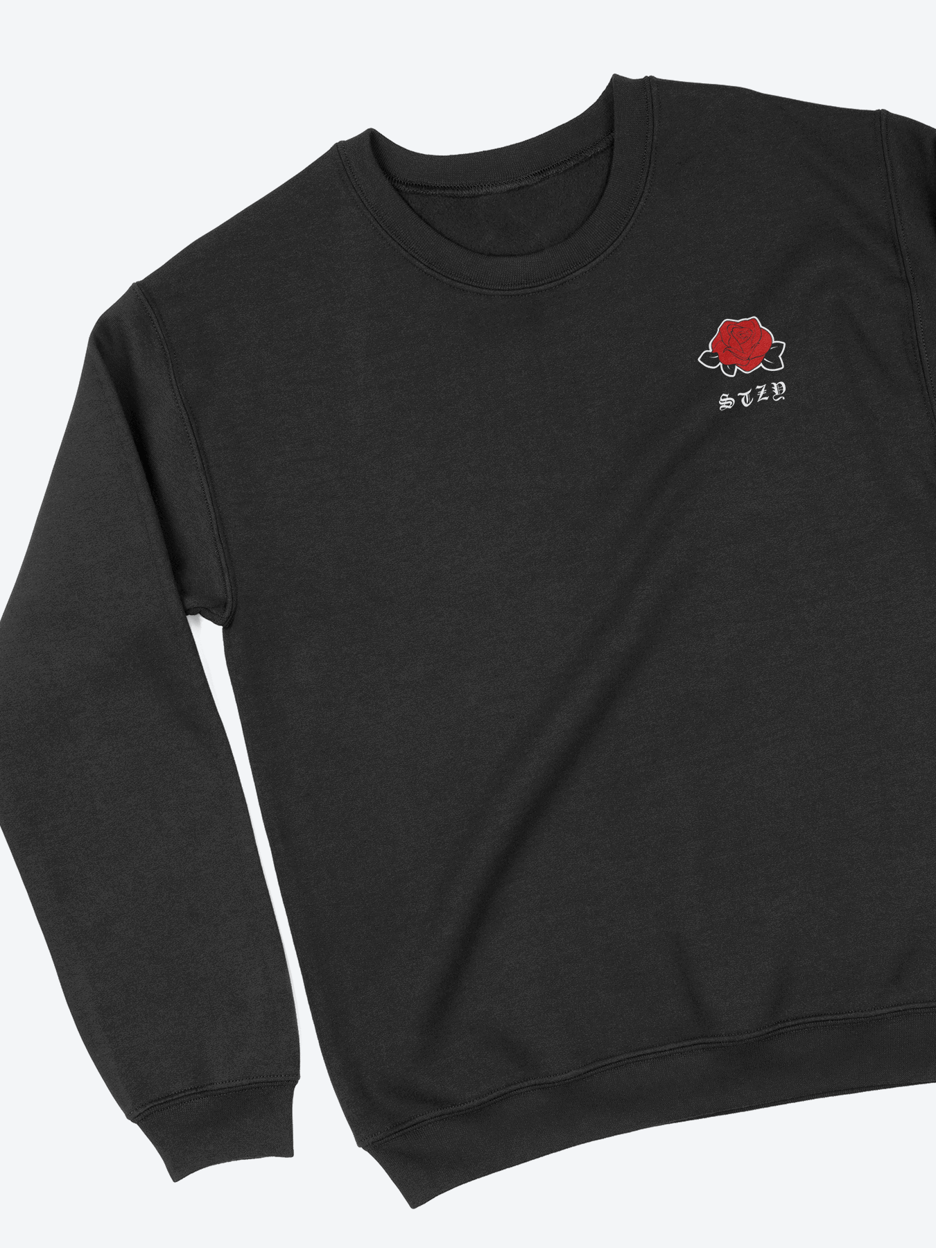 STZY Rose Embroidered Sweatshirt - STEEZY Clothing