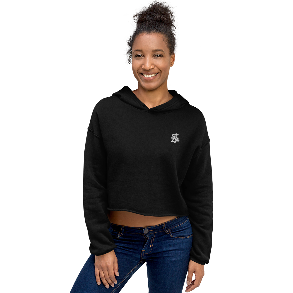 STZY Star Embroidered Crop Hoodie - STEEZY Clothing