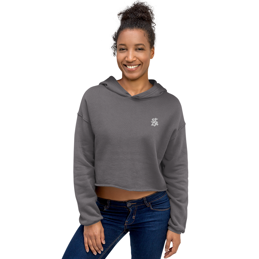 STZY Star Embroidered Crop Hoodie - STEEZY Clothing