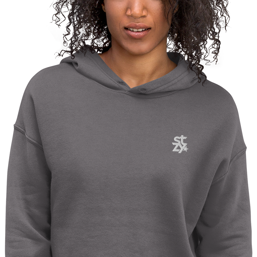 STZY Star Embroidered Crop Hoodie - STEEZY Clothing