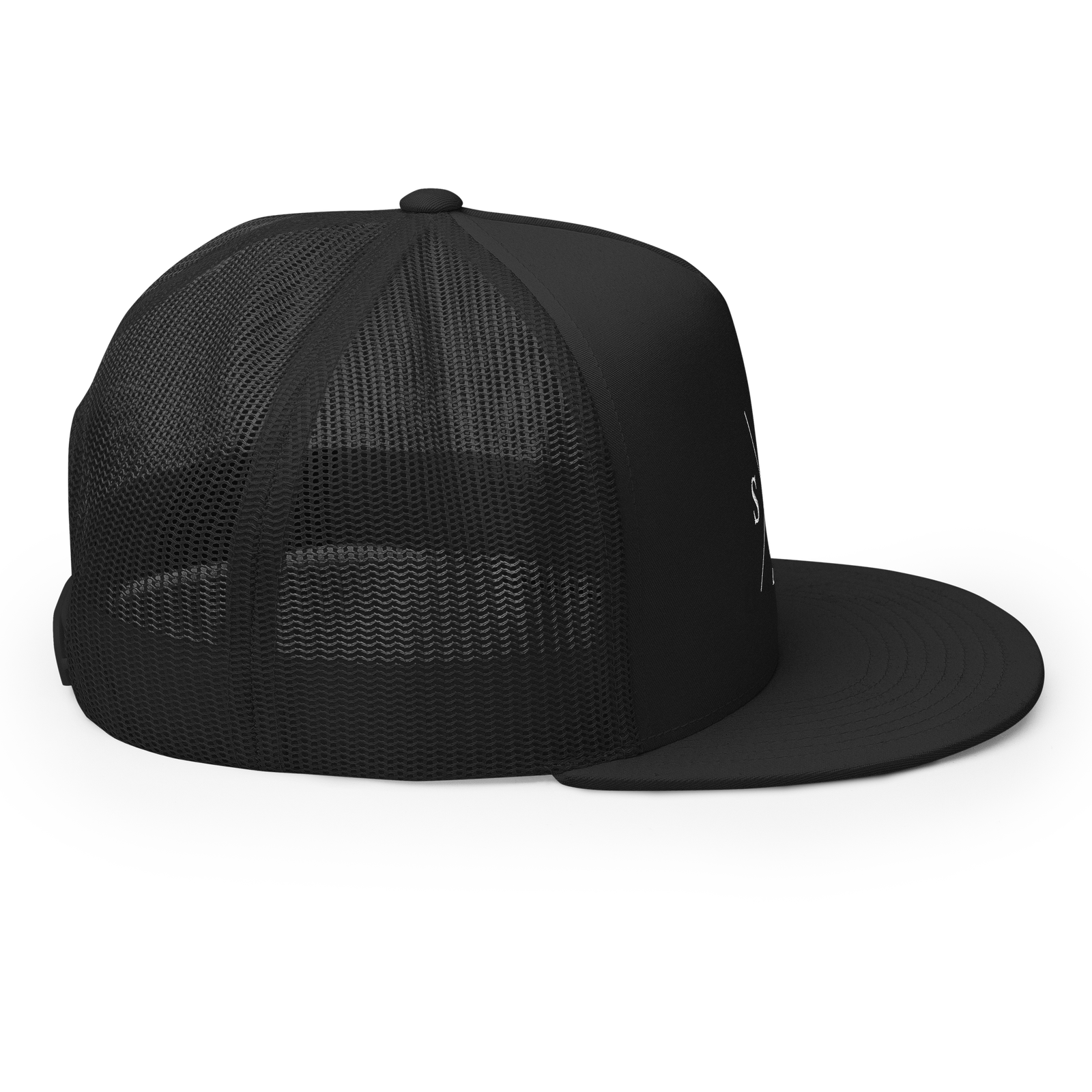 STZY X Trucker Hat (White/Black) - STEEZY Clothing