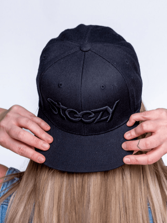 STEEZY - Steezy Logo Snapback Hat (Black/Black) - Clothing