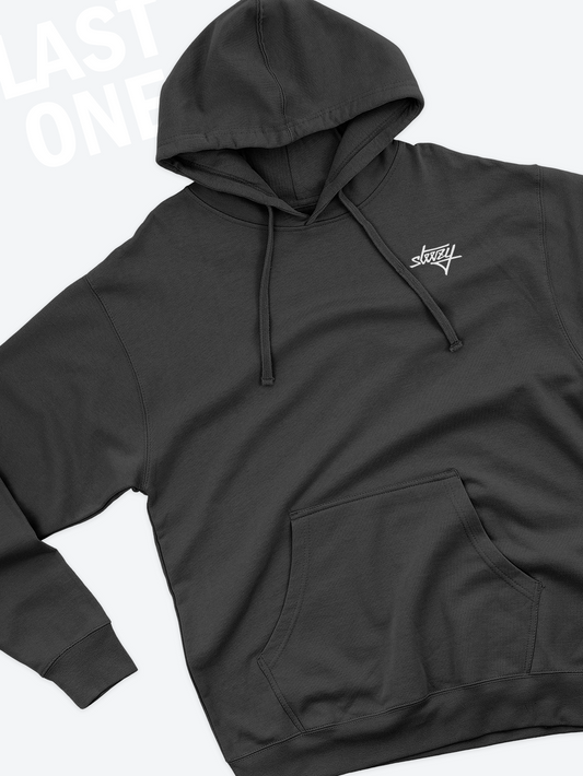 STEEZY - Black Steezy Script Left Chest Hoodie (S) - Clothing