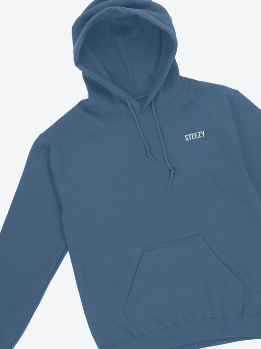 STEEZY - Steezy Text Embroidered Hoodie - Clothing