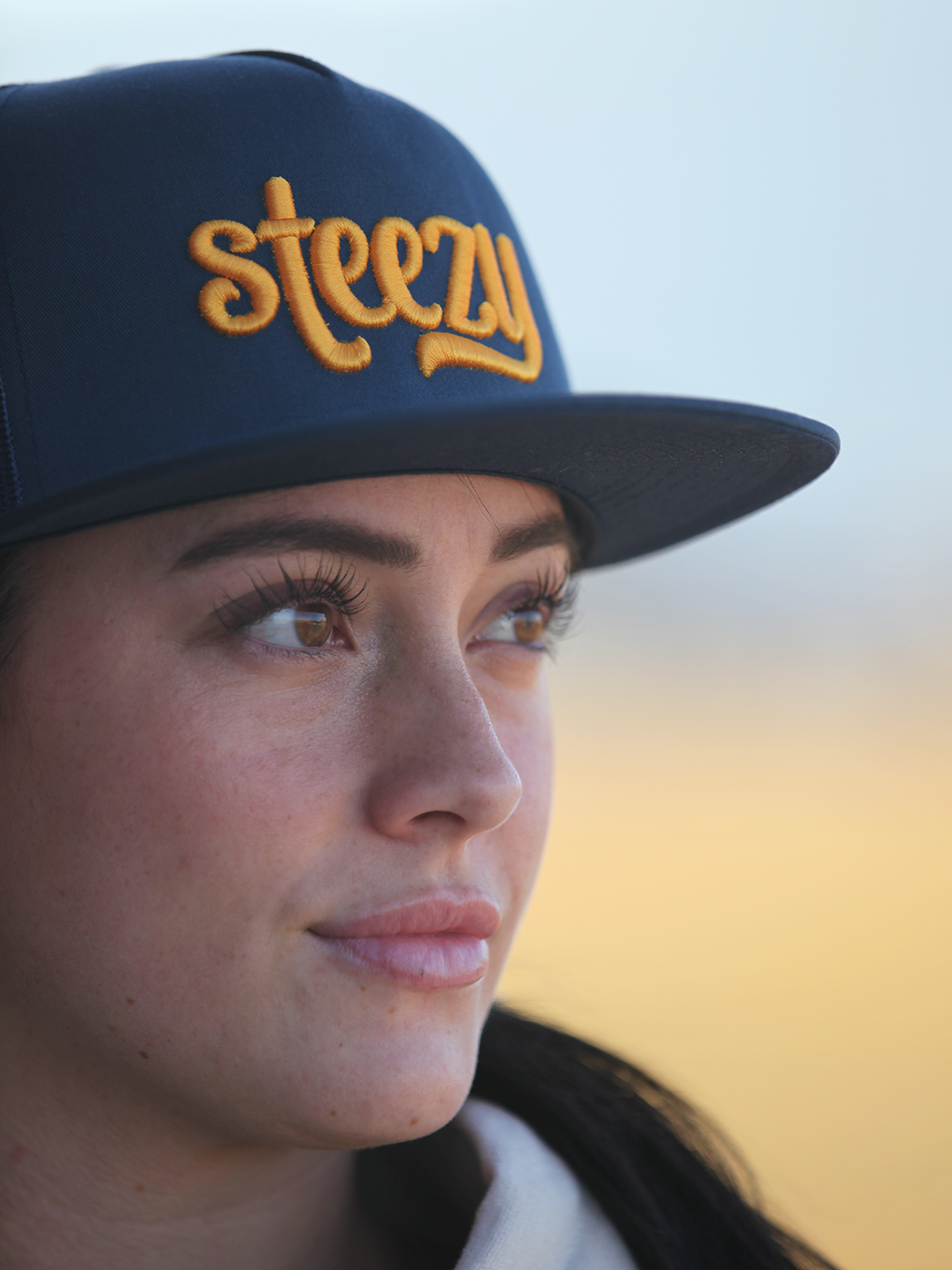 Steezy Groovy Trucker Hat (Gold/Navy) - STEEZY Clothing