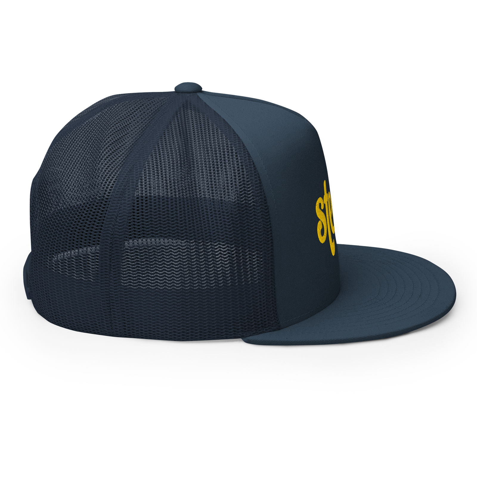 Steezy Groovy Trucker Hat (Gold/Navy) - STEEZY Clothing