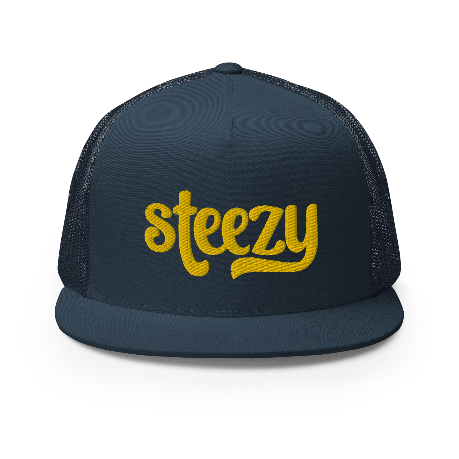 Steezy Groovy Trucker Hat (Gold/Navy) - STEEZY Clothing