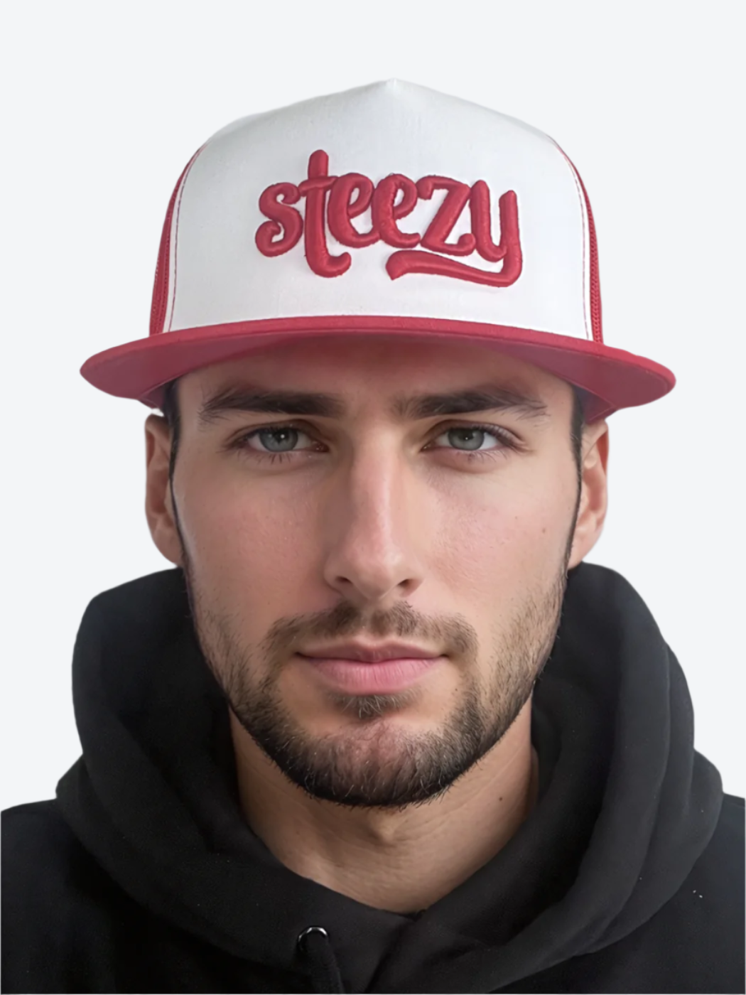 Steezy Groovy Trucker Hat (Red/R&W) - STEEZY Clothing