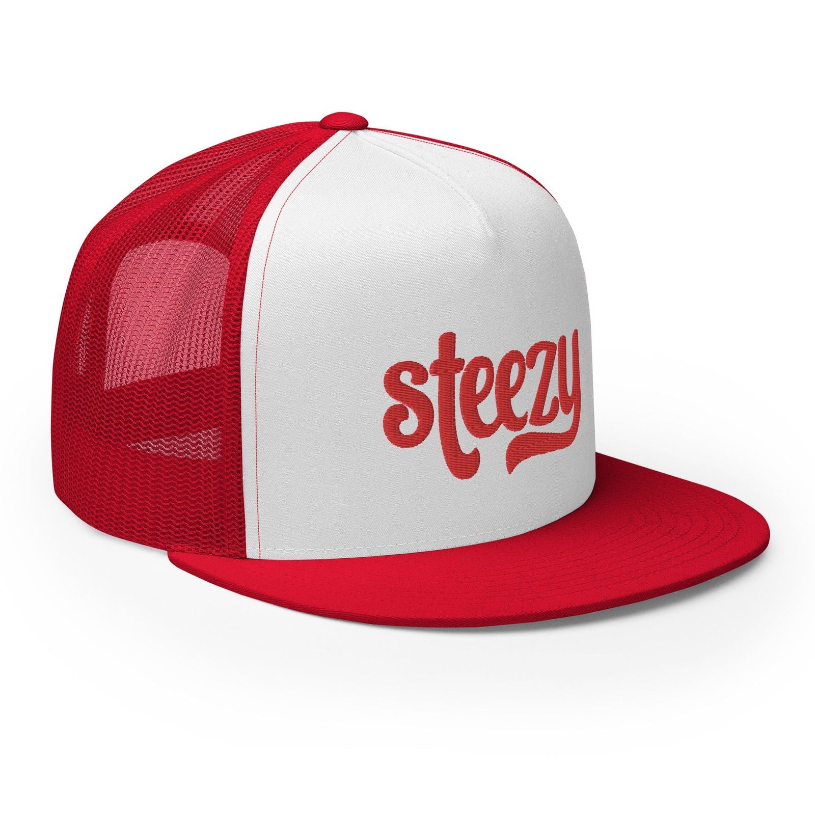 Steezy Groovy Trucker Hat (Red/R&W) - STEEZY Clothing