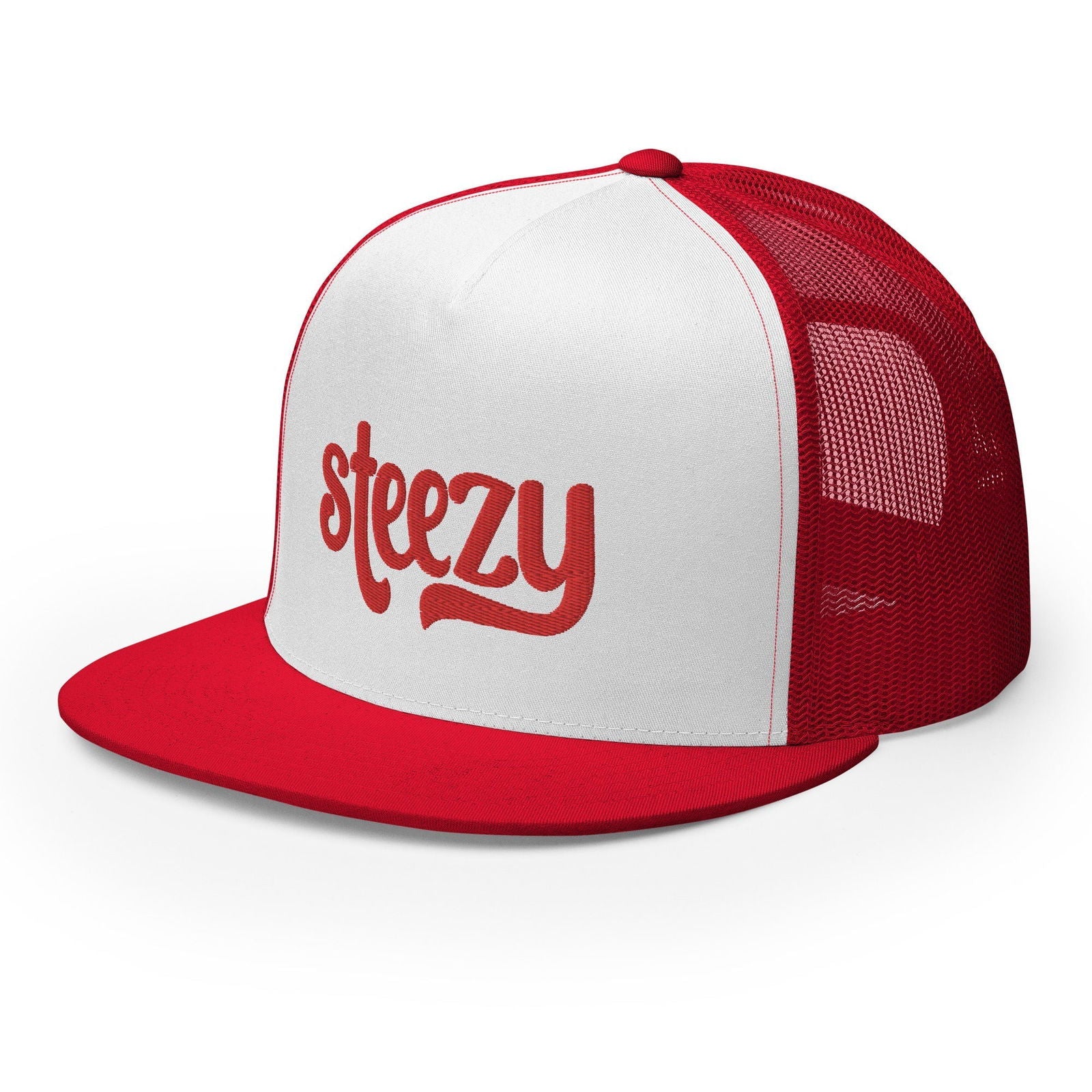 Steezy Groovy Trucker Hat (Red/R&W) - STEEZY Clothing