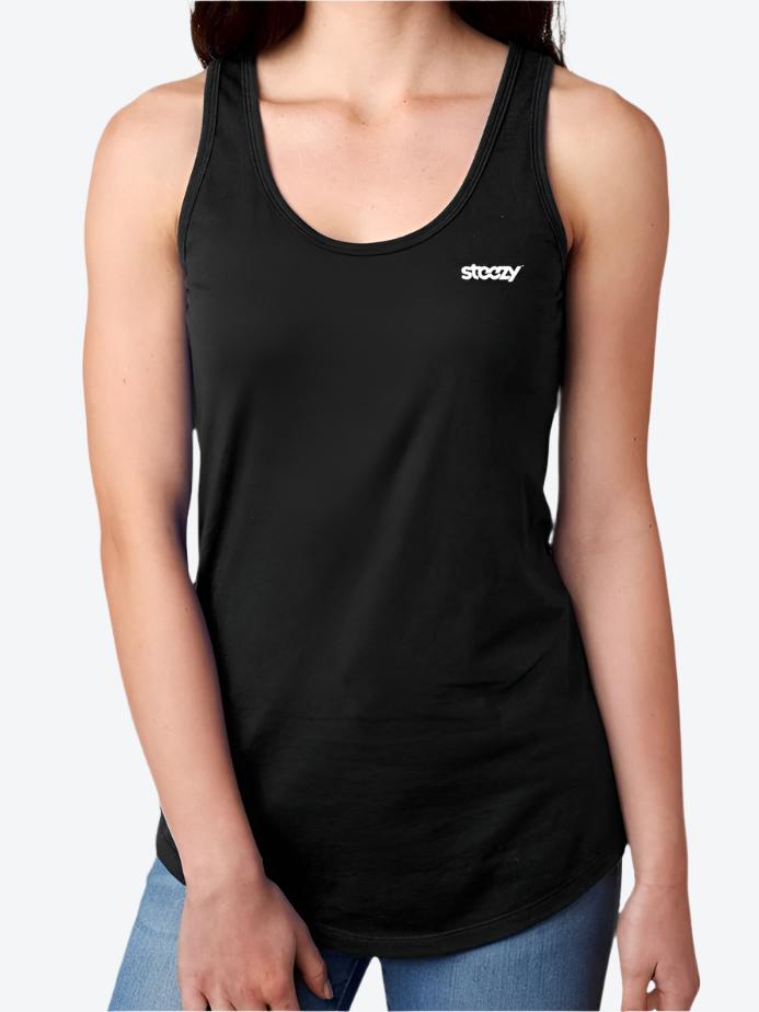 Steezy Logo Left Chest Racerback Tank - STEEZY Clothing