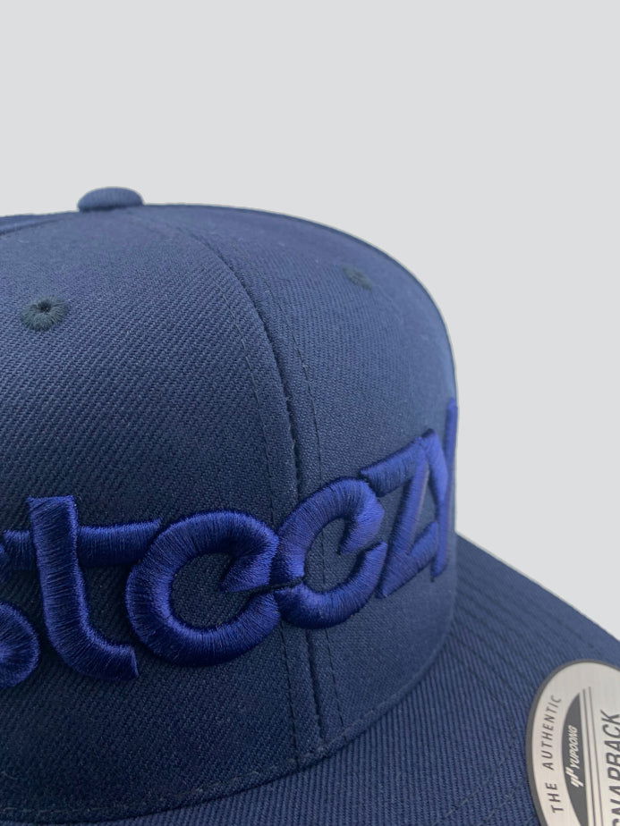 Steezy Logo Snapback Hat (Navy/Navy) - STEEZY Clothing