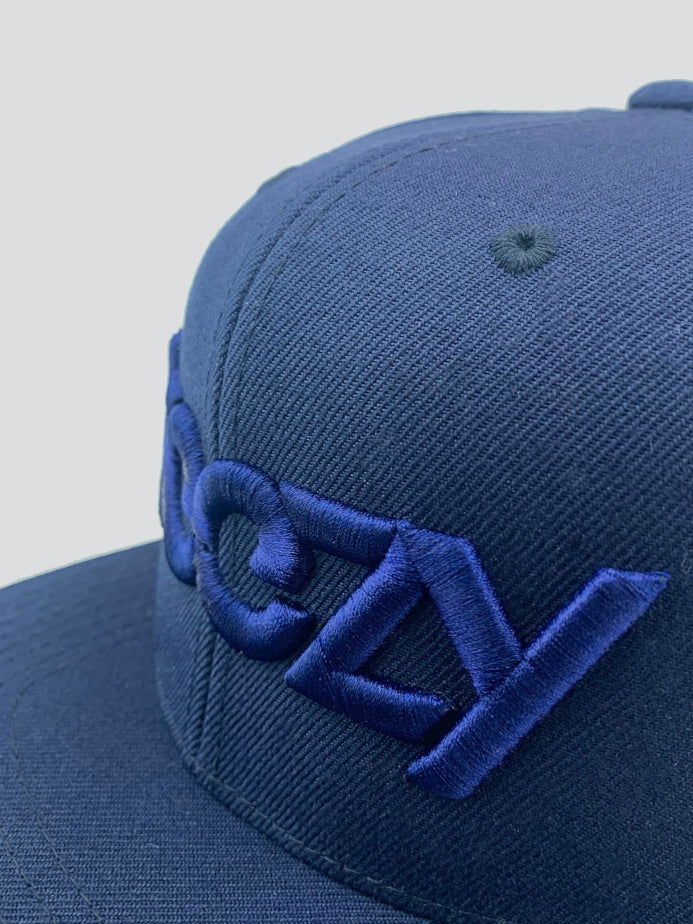 Steezy Logo Snapback Hat (Navy/Navy) - STEEZY Clothing