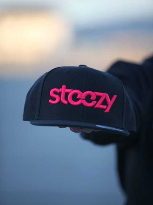 Steezy Logo Snapback Hat (Pink/Black) - STEEZY Clothing