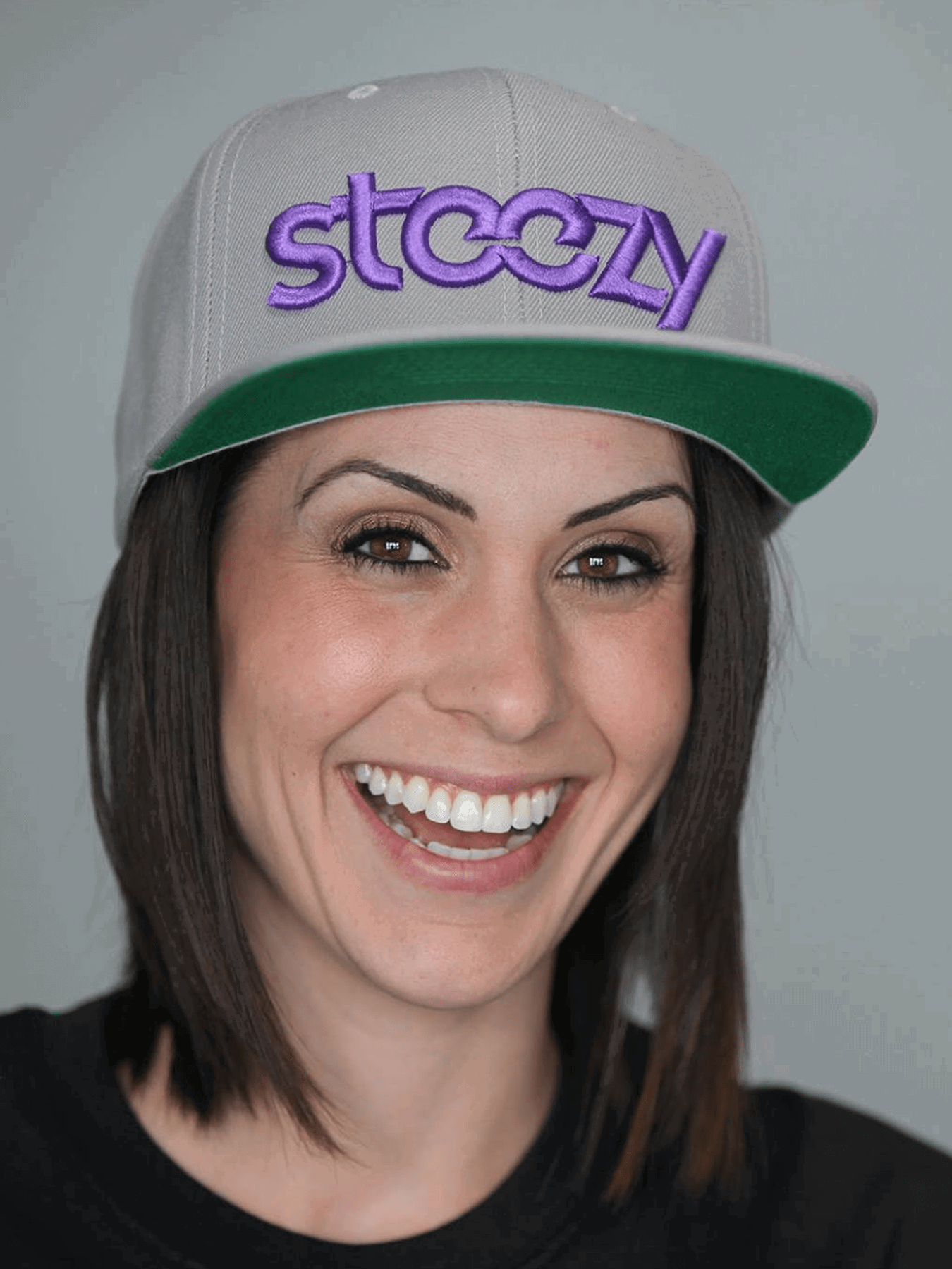 Steezy Logo Snapback Hat (Purple/Gray) - STEEZY Clothing