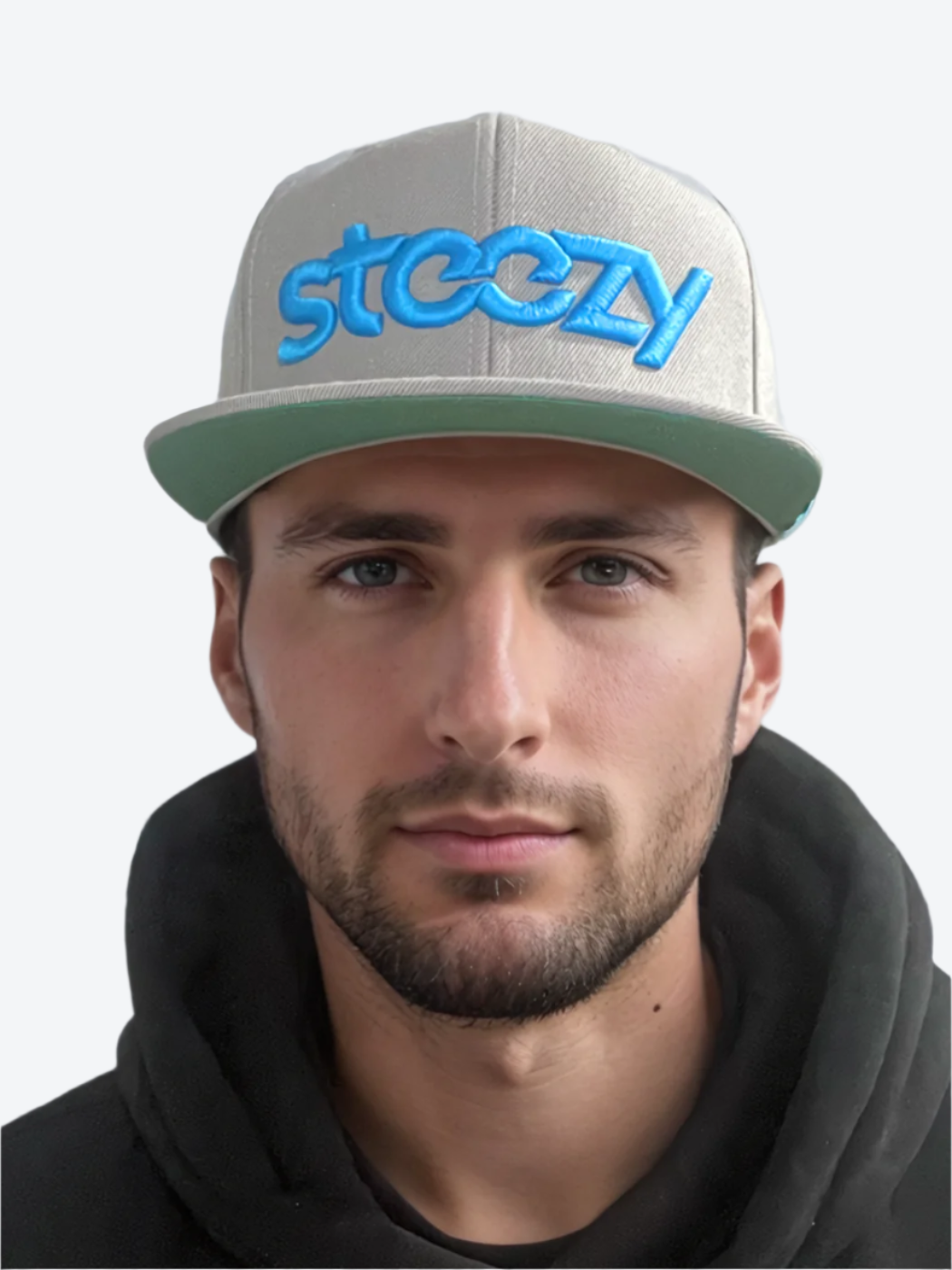 Steezy Logo Snapback Hat (Teal/Gray) - STEEZY Clothing