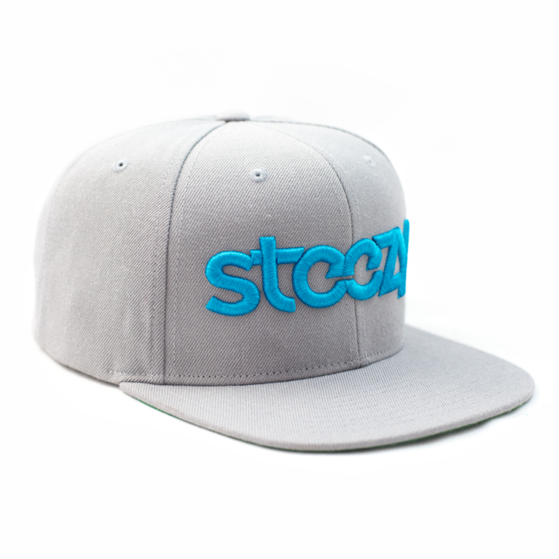 Steezy Logo Snapback Hat (Teal/Gray) - STEEZY Clothing