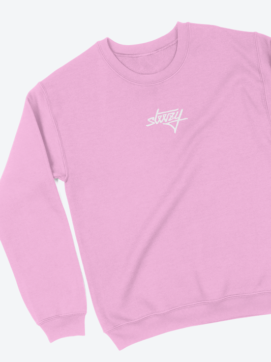 Steezy Script Center Embroidered Sweatshirt - STEEZY Clothing