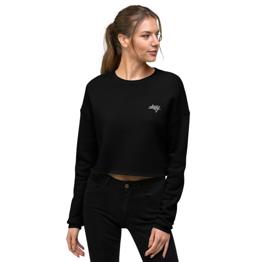 Steezy Script Crop Sweatshirt - STEEZY Clothing